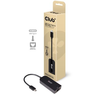 2. CLUB3D CAC-1520 zmieniacz płci / kabli USB C Ethernet Czarny
