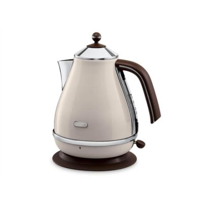 9. Czajnik elektryczny DeLonghi Icona Vintage KBOV 2001.BG (2000W 1.7l; kolor kremowy)