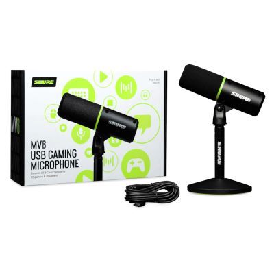 7. Shure MV6 - Kardioidalny mikrofon dynamiczny USB-C dla graczy i streamerów