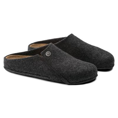 7. Kapcie męskie/damskie Birkenstock Zermatt Cozy Home Anthracite z wełnianego filcu regular szerokie (1014938)