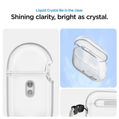 9. Etui Spigen Liquid Crystal na AirPods Pro 3 - przezroczyste