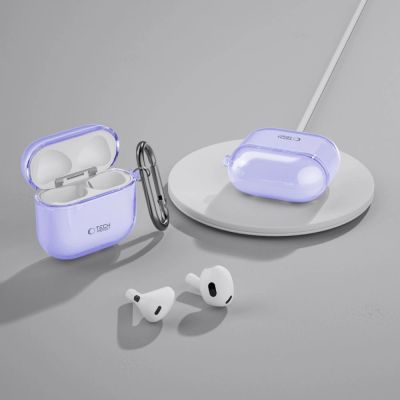 7. Etui Tech-Protect FlexAir na AirPods 4 - fioletowe
