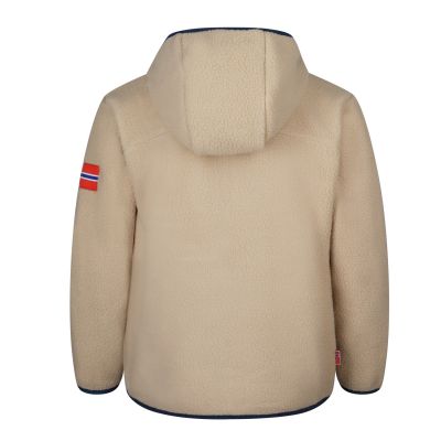 2. Kurtka polarowa dziecięca Trollkids Kids Aurlandsfjord Jacket rozpinana z kapturem beżowa (466-815)