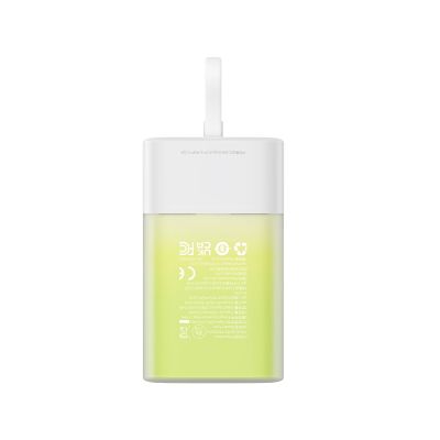 4. Powerbank Baseus Popsicle 5200mAh 20W z wbudowanym kablem Lightning (+ biały kabel Baseus Simple USB-C - USB-C 60W/20V/3A/30cm) - biało-zielony