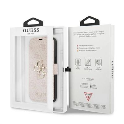 7. Etui Guess 4G Big Metal Logo na iPhone 13 Pro Max 6,7" - różowe