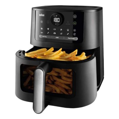 2. Braun HF 5075 Pojedyńczy Autonomiczny 2000 W Frytkownica na gorące powietrze Czarny, Szary