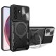 Etui na Samsung Galaxy A17 4G / A17 5G / A18 / A26 z podstawką i przesuwaną osłoną obiektywów - czarne