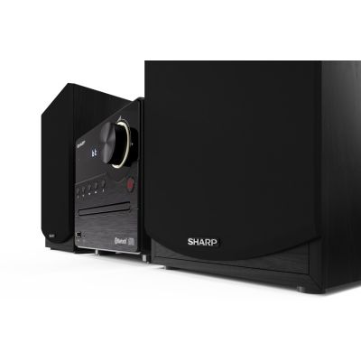 4. Sharp XL-B512(BK) Mikrosystem Hi-Fi, CD/FM/USB/Bluetooth v5.0, 45W, czarny Sharp | Mikrosystem Hi-Fi | XL-B512(BK) | Gniazdo USB | Wejście AUX | Łączność Bluetooth | Odtwarzacz CD | Czarny | Radio FM | Połączenie bezprzewodowe
