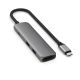 9. Aluminiowy adapter do urządzeń mobilnych USB-C Satechi 4-in-1 USB-C Slim Multiport Adapter 4K (space gray)