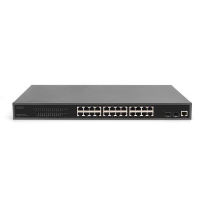 8. 24 Port L2 Managed Gigabit Ethernet Switch with PoE Injector, 2 SFP Upload