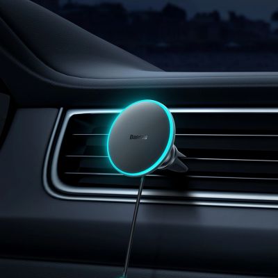 11. Ładowarka indukcyjna do samochodu MagSafe 15W USB C 25W Baseus CW01 - czarna