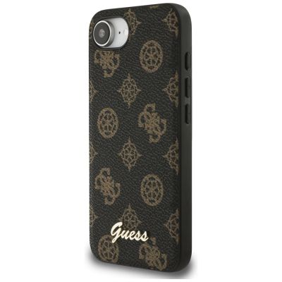 2. Etui Guess Peony Script Logo MagSafe na  iPhone 16e czarne