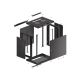 12. Lanberg WF01-6412-00B Szafa wisząca RACK 19" 12U 600X450 CZARNA DRZWI METALOWE (FLAT PACK)