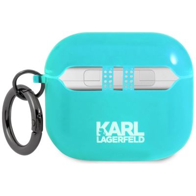 2. Etui Karl Lagerfeld Choupette na AirPods 3 - niebieskie