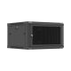 Szafa instalacyjna rack wisząca 19" 6U 600x600 czarna drzwi perforowane Lanberg (flat pack)