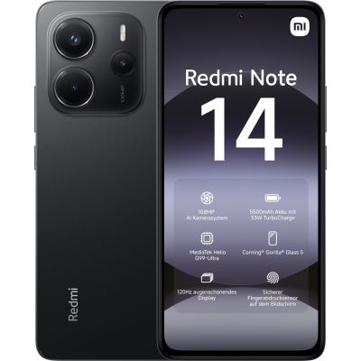 10. Smartfon Xiaomi Redmi Note 14 6/128GB Midnight Black