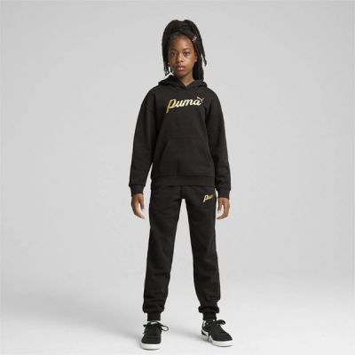 2. Puma bluza dziecięca sportowa kangurka ESS+ Script dla dziewczynki
