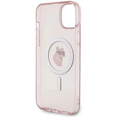 7. Etui Karl Lagerfeld IML Choupette MagSafe na iPhone 15 Plus - różowe