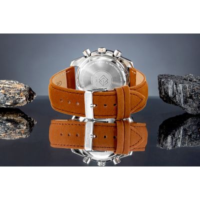 6. Zegarek Męski Giewont Chronograph Sapphire Brązowo Zielony GW8720-A3