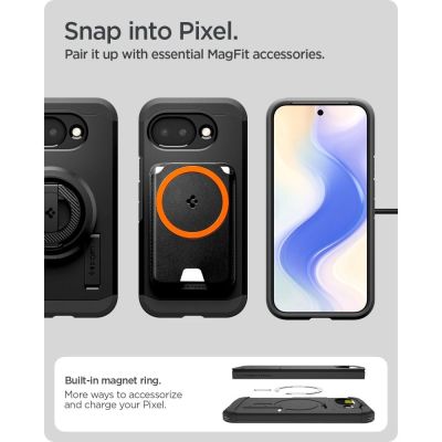 10. Etui Spigen Tough Armor Mag MagSafe na Google Pixel 10A - czarne