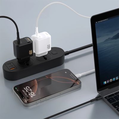 4. Ładowarka sieciowa Dudao A28C 45W GaN + kabel USB-C - czarna