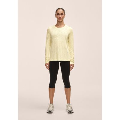 4. Koszulka damska treningowa Casall Soft Texture Long Sleeve żółty