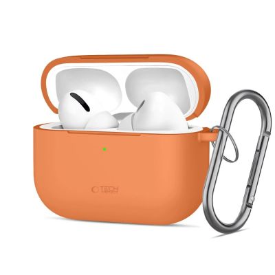 Etui Tech-Protect Silicone Hook na AirPods Pro - pomarańczowe
