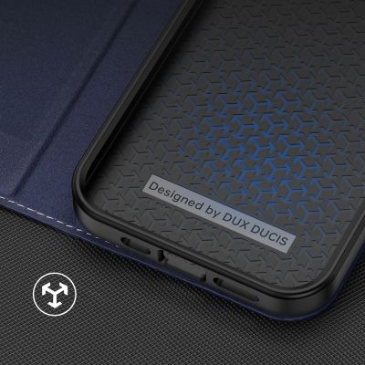 9. Dux Ducis Skin X2 etui do iPhone 14 Plus pokrowiec z magnetyczną klapką niebieski