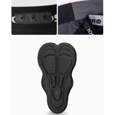 2. Rockbros spodenki rowerowe męskie 2w1 szare 4XL