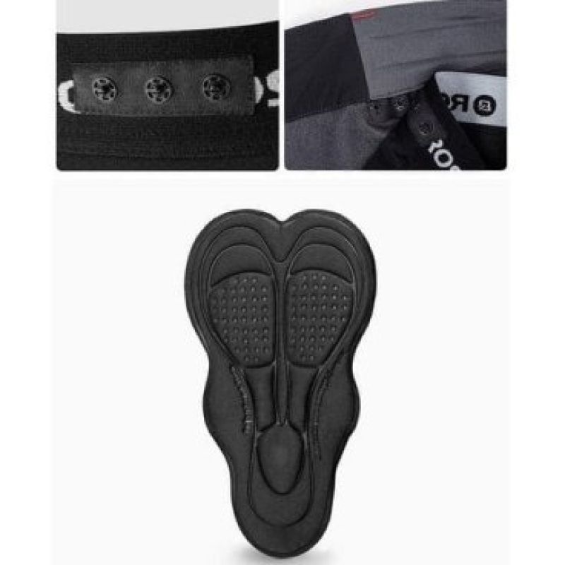 2. Rockbros spodenki rowerowe męskie 2w1 szare 4XL