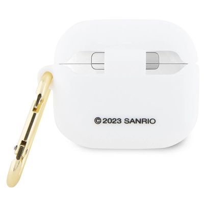 2. Etui Hello Kitty Silicone 3D Kitty Head na AirPods 3 - białe