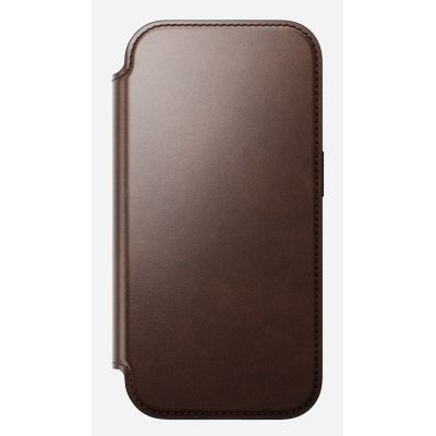 6. Nomad Modern Leather Folio pokrowiec na telefon komórkowy 16 cm (6.3") Brązowy