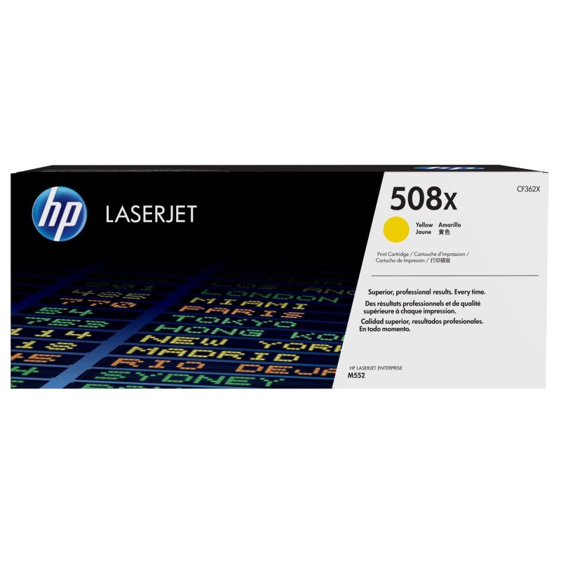 127. HP 508X oryginalny wkład laserowy o dużej pojemności, żółty