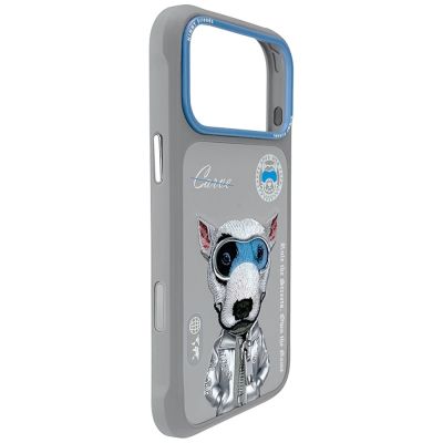 3. Etui Nimmy Cool&Cute 2.0 nag na iPhone 17 Pro Max - szare