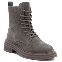 Skórzane botki damskie workery zamsz khaki Sergio Leone TR-02