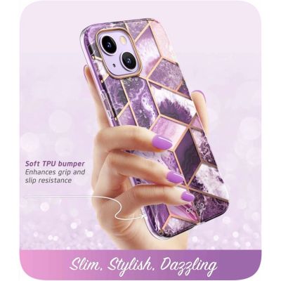 10. Etui Supcase Cosmo na iPhone 14 Plus - różowy marmur
