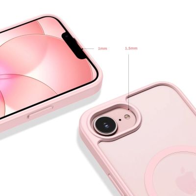 3. Etui Tech-Protect BasicMag MagSafe na iPhone 16e / 17e - różowe matowe