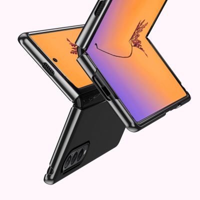 6. Plating Case etui Samsung Galaxy Z Fold 4 pokrowiec z metaliczną ramką niebieskie