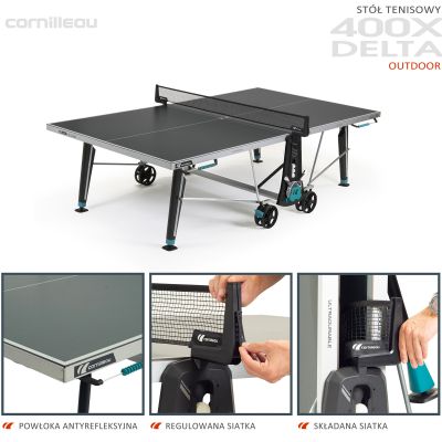 2. Stół tenisowy Cornilleau 400X Delta outdoor szary