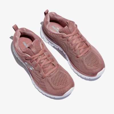 6. Buty sportowe damskie różowe Skechers Graceful Get Connected (12615-MVE)