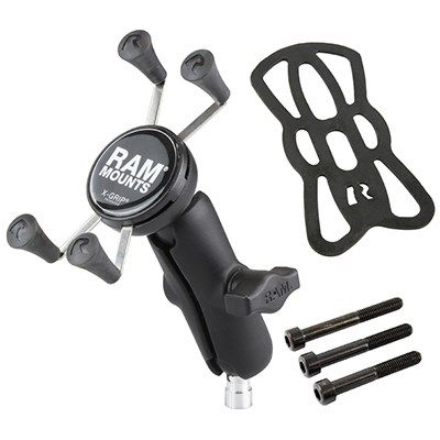 2. RAM MOUNT Uchwyt X-GRIP™  montowany do kierownicy motocykla ze śrubami M8 RAM-B-367-UN7U