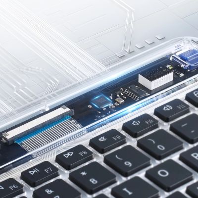 9. Klawiatura Dux Ducis Keyboard (CK Series) bezprzewodowa do laptopa / tabletu / telefonu - przezroczysta