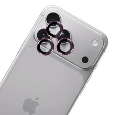 4. Szkło hartowane na obiektyw aparatu 3mk Lens Protection Pro Black na iPhone 18 Pro / 18 Pro Max - burgundowe