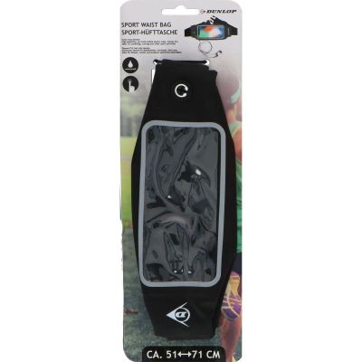 5. SPORTOWA WODOSZCZELNA SASZETKA NERKA DO BIEGANIA OKIENKO NA TELEFON DUNLOP CZARNA
