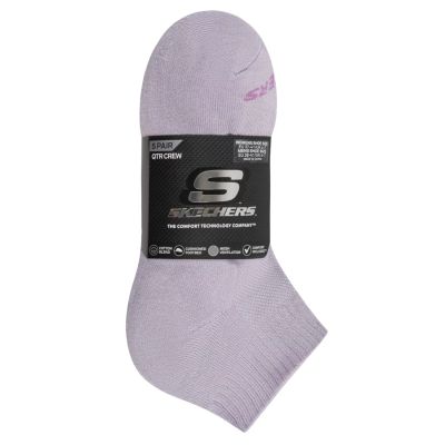 2. Skechers 5pk Unisex 1/2 Terry Qtr Crew S602095-501 Fioletowe 35-38