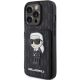 2. Etui Karl Lagerfeld Saffiano Cardslots and Stand Monogram Ikonik Patch do iPhone 15 Pro - czarne