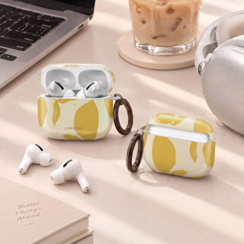 9. Etui Tech-Protect Lamano na AirPods Pro 3 - żółto-białe