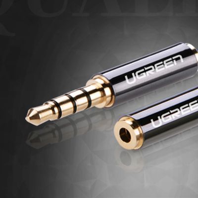 2. Ugreen adapter audio jack 3.5mm męski do jack 2.5mm żeński czarny (20502)