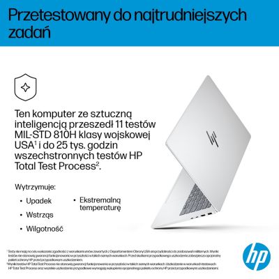 6. HP OmniBook 7 AI 14-fr0003nw Intel Core Ultra 5 225U Laptop 35,6 cm (14") 2K 16 GB LPDDR5-SDRAM 512 GB SSD Wi-Fi 6E (802.11ax) Windows 11 Pro AI PC Srebrny