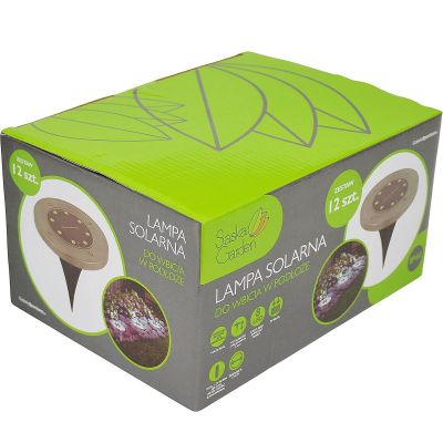 10. LAMPA SOLARNA 8 LED SMD DO WBICIA W PODŁOŻE KPL.12SZT